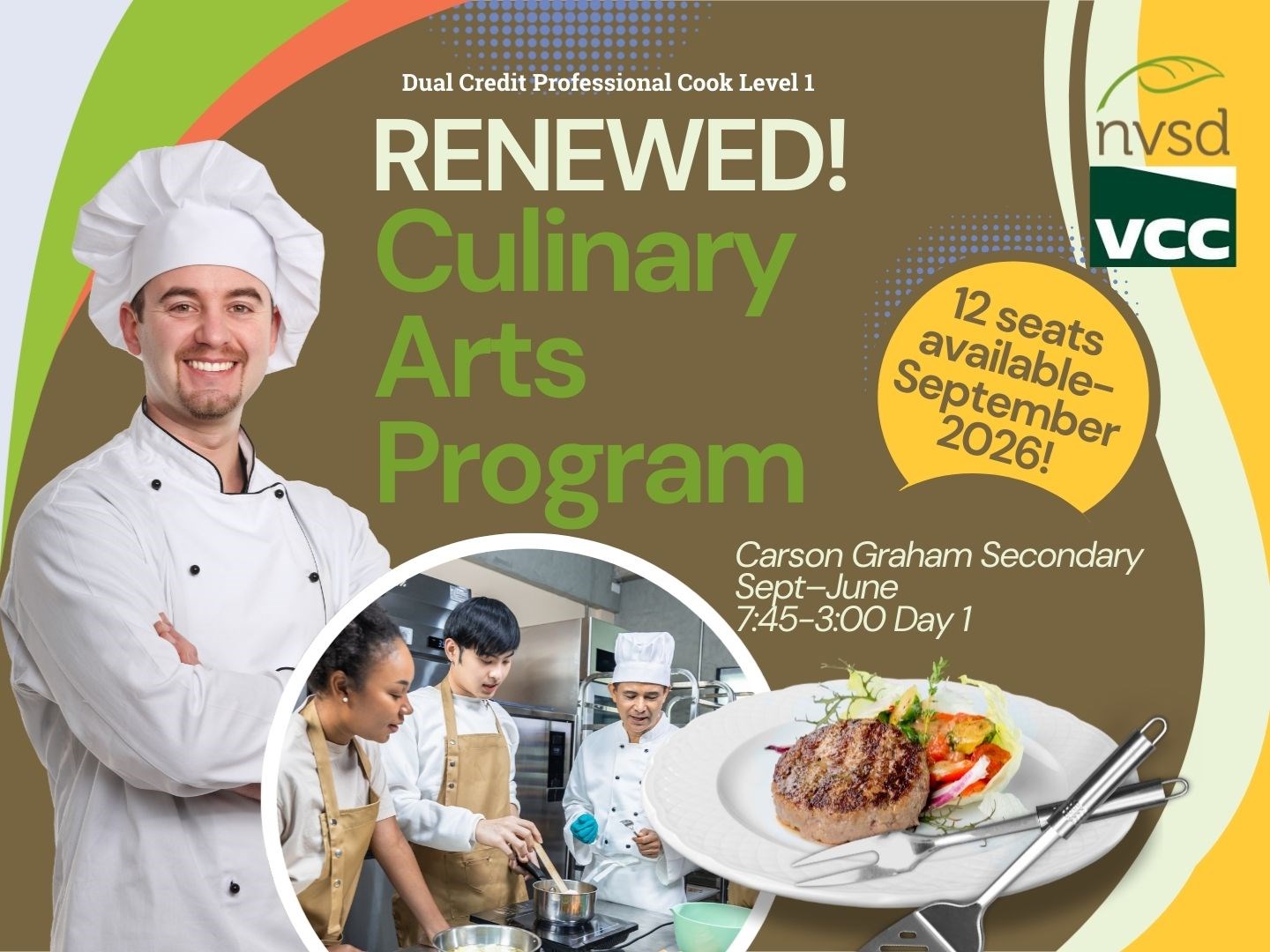 It’s back!!!! NVSD Culinary Program