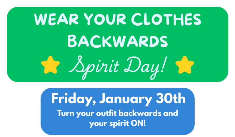Spirit Day: Wear Your Clothes Backwards!