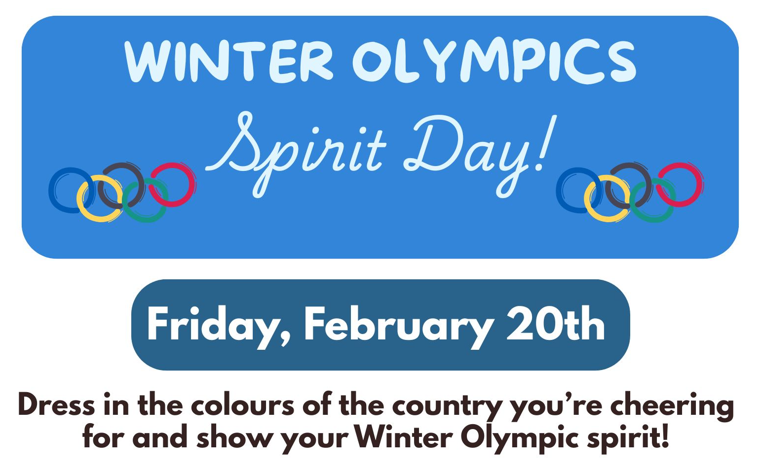 Winter Olympics Spirit Day