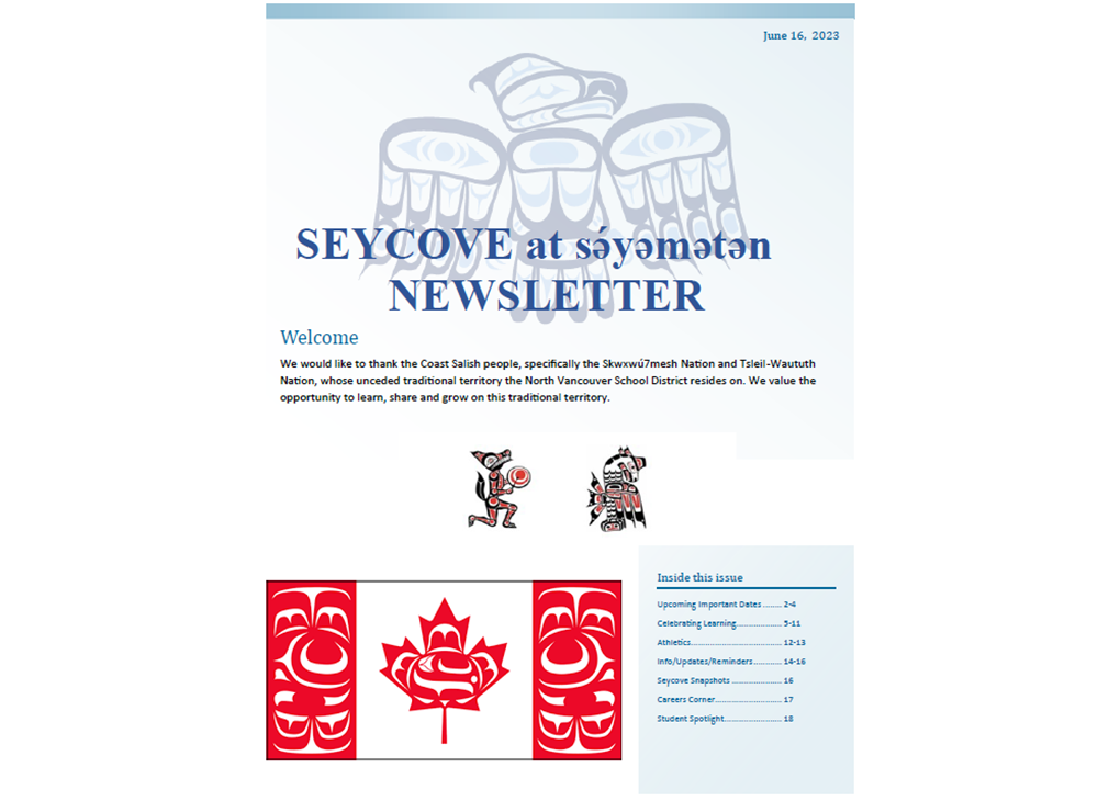 Seycove Newsletter