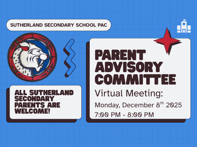Join us for the December Sutherland PAC Meeting! 