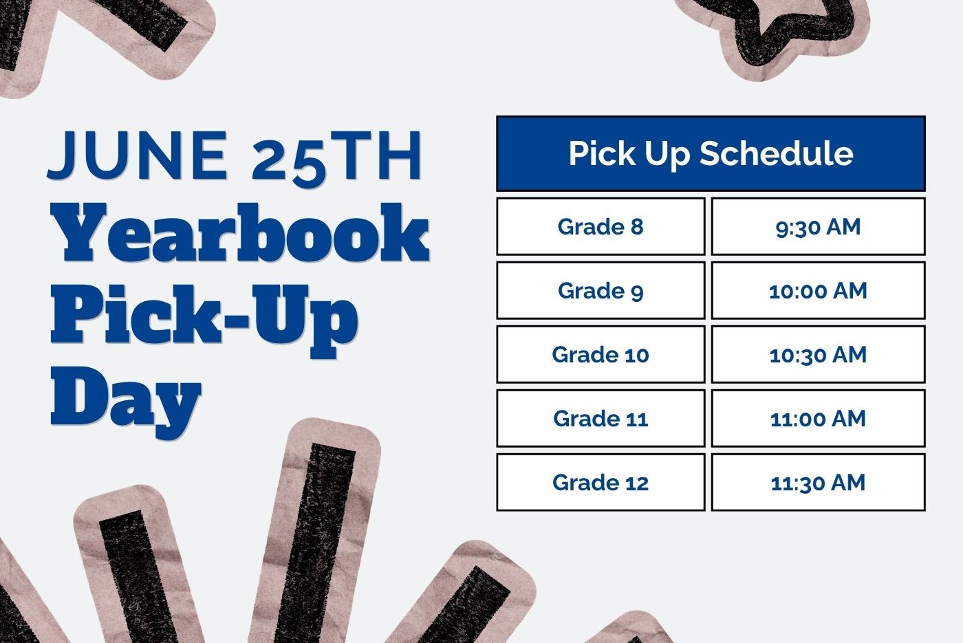 Yearbook Pick-Up Day 